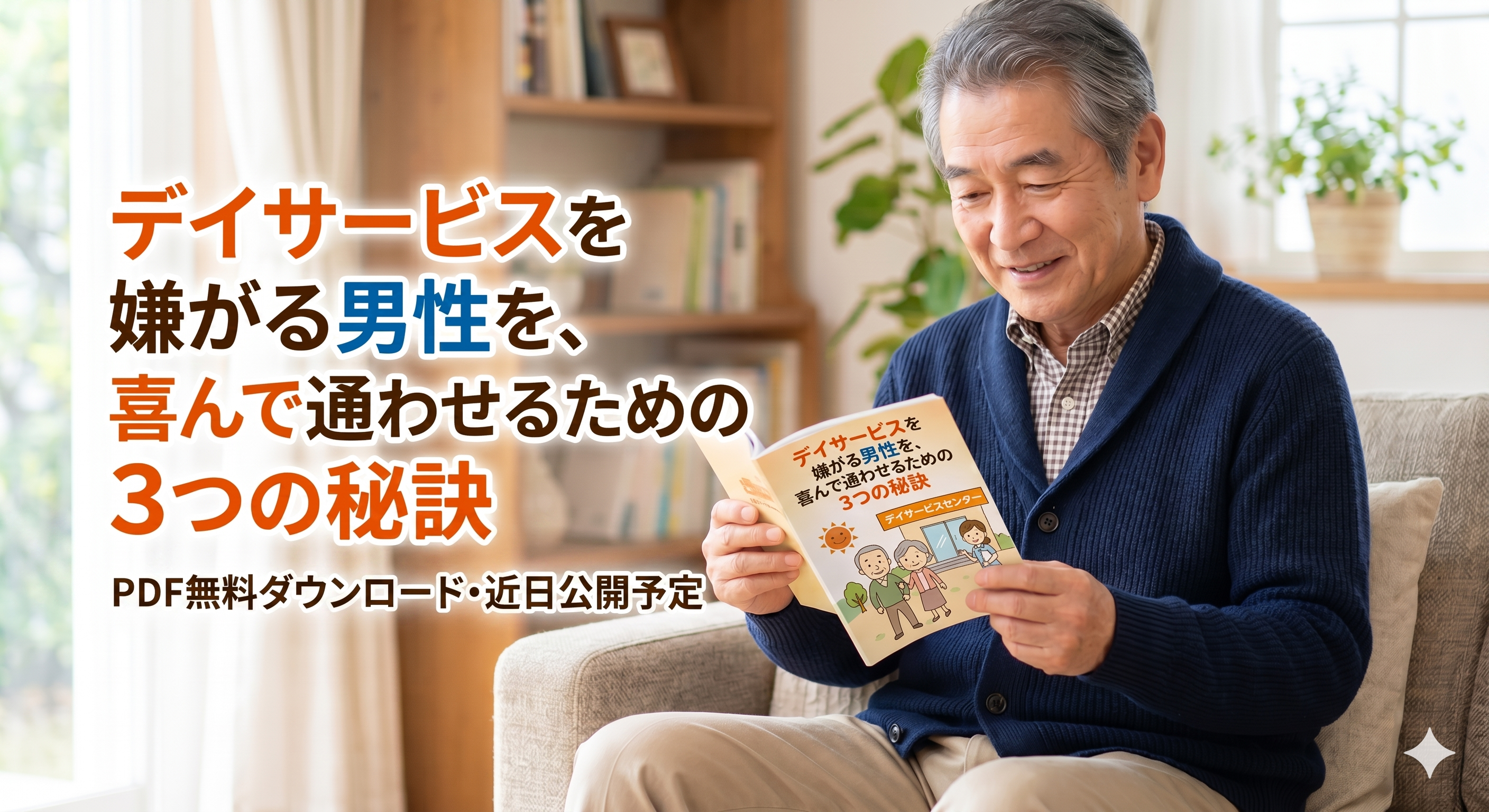 「デイサービスを嫌がる男性を、喜んで通わせるための3つの秘訣」